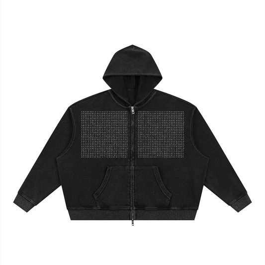Abracadabra Waffle Zip Hoodie